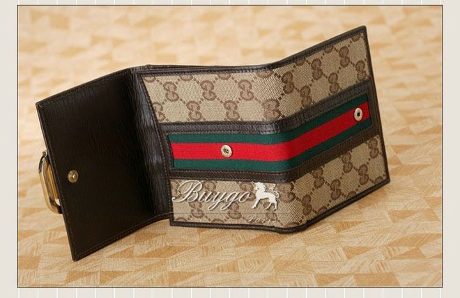 グッチ 財布 スーパーコピーグッチ（GUCCI）Wホック二つ折り財布131848　F40SGベージュ×ダークブラウン