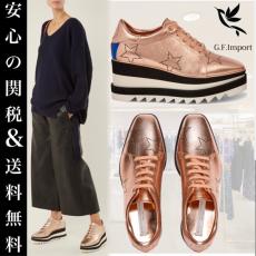 Stella McCartney ゴールド スニーク エリスシューズ 偽物 491490W1CW38395ステラマッカートニー 靴 コピー