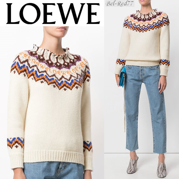 LOEWE ノルディックジャガードセーター ニット セーター ロエベ服コピー