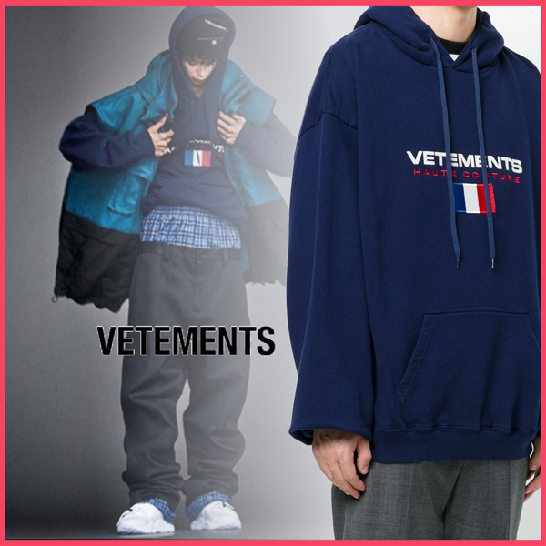 ヴェトモン パーカー コピー VETEMENTS ヴェトモン ストーナーパーカ ネイビー