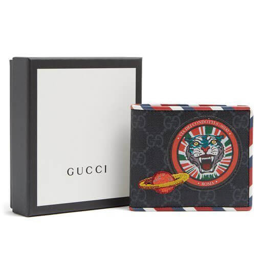 グッチ 財布 コピー GUCCI 財布 GG Supreme patches wallet アップリケ・パッチ・アップリケとストライプ・シームのコレクションが飾られています