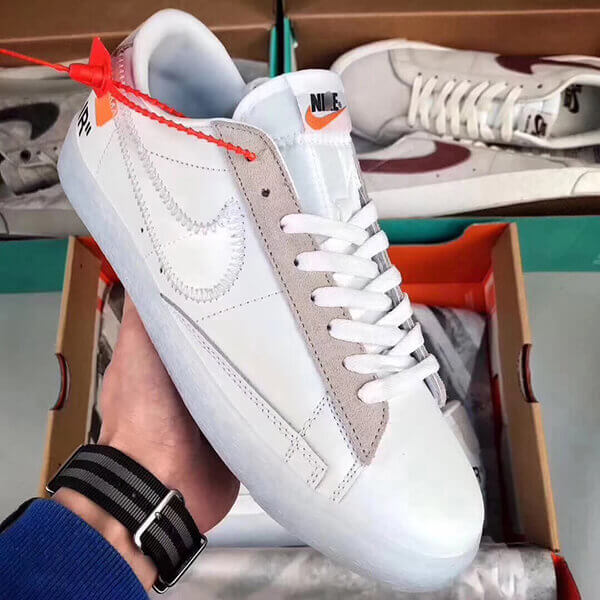 オフホワイト コピー OFF-WHITE OFF-White x Nike AIR FORCE 1 Blazer Low 443903-111 スニーカー