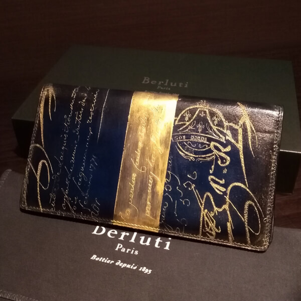 ベルルッティ財布 コピーBerluti 限定ゴールドパティーヌ希少品 ベルルッティ EBENE