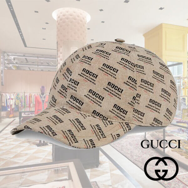 2018新作限定 日本未入荷 GUCCI キャップ グッチスーパーコピー スタンププリント☆キャンバスベースボールキャップ