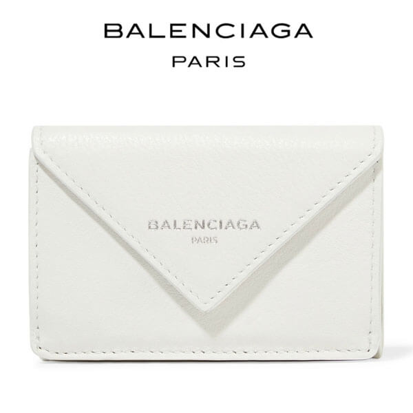 バレンシアガ ミニ財布 コピー BALENCIAGA Papier三つ折りミニ財布 スナップボタン