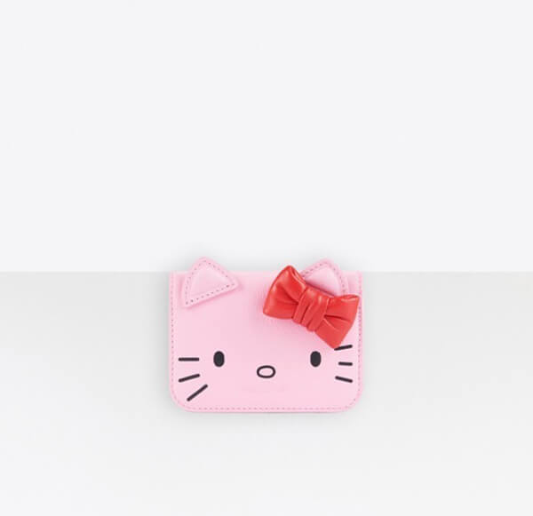 【2020春夏新作コレクション】BALENCIAGA×HELLO KITTY バレンシアガ財布コピー ハローキティモチーフ ミニウォレット【限定品】6190171CBQ35616