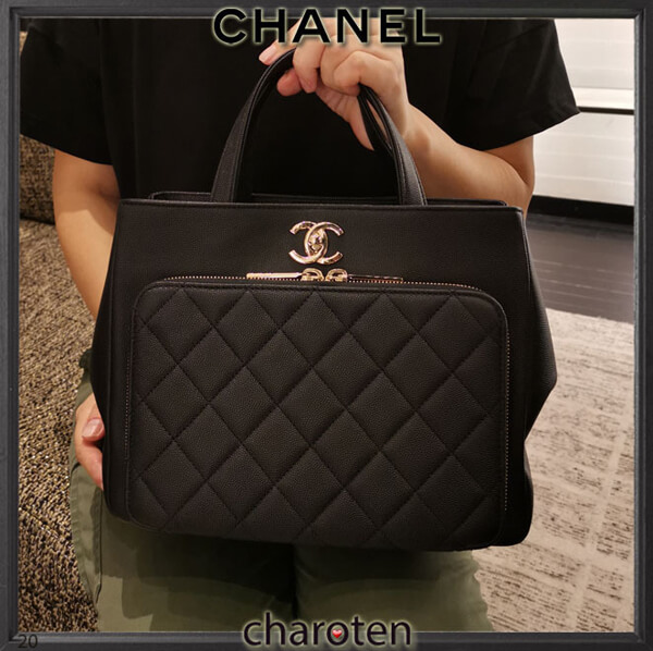 2020最新で争奪戦 人気デザイン CHANEL シャネルコピー 早い者勝ち2WAYキャビアトート