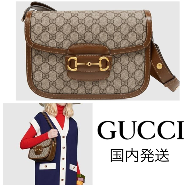 【20SS新作】GUCCI 1955 グッチ偽物 ホースビット ショルダー バッグ 60220492TCG