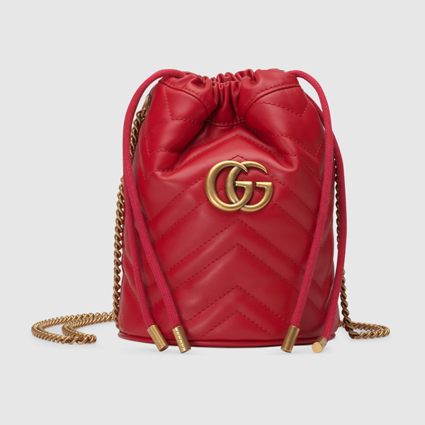 2020新作限定人気 グッチ偽物∞∞ GUCCI ∞∞ GG Marmont Mini leather バケットショルダー