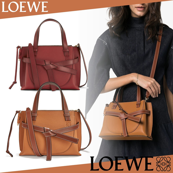 2020新作 LOEWE ロエベ偽物  Gate Top Handle Mini LIGHT CARAMEL