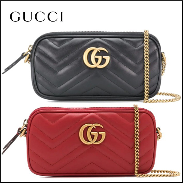 2020新作限定人気★GUCCI★グッチ偽物 キルティングレザーGGロゴショルダーバッグ