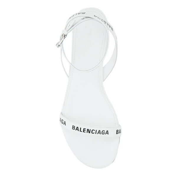 バレンシアガ サンダル コピー BALENCIAGA ロゴ ラウンド フラット551154WBAE1 9010 