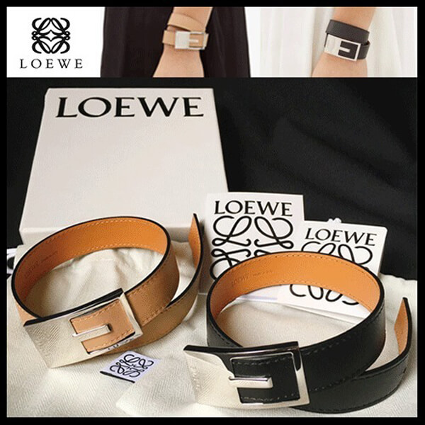 LOEWE ロエベ コピー バックルレザーブレスレット