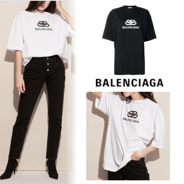 バレンシアガ tシャツ コピー BALENCIAGA New BB Mode オーバーサイズTシャツ☆