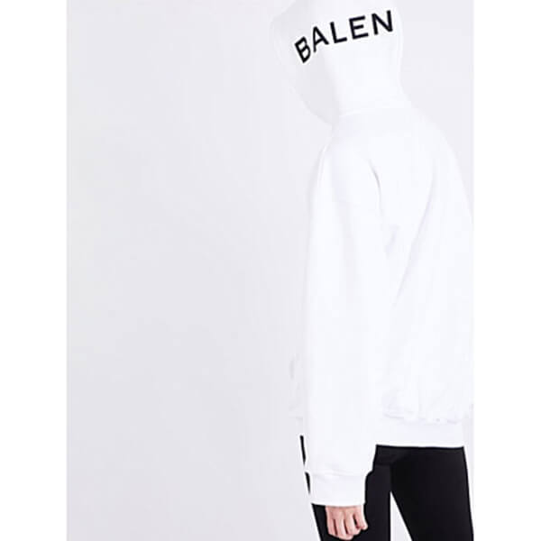 バレンシアガ パーカー 偽物 balenciaga ロゴ入りパーカー ホワイト