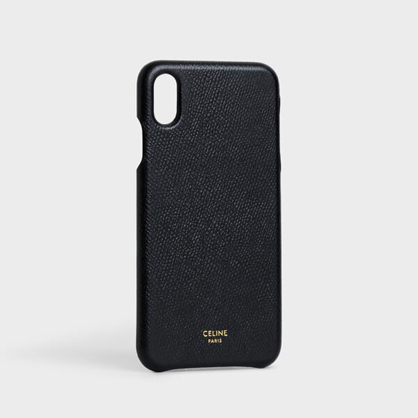 セリーヌ アイフォン ケース 偽物 CELINE IPHONE XS MAX CASE グレインドラムスキン