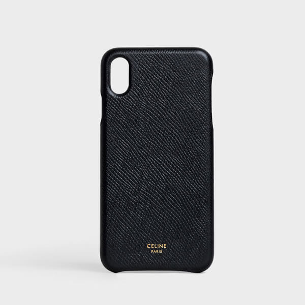 セリーヌ アイフォン ケース 偽物 CELINE IPHONE XS MAX CASE グレインドラムスキン