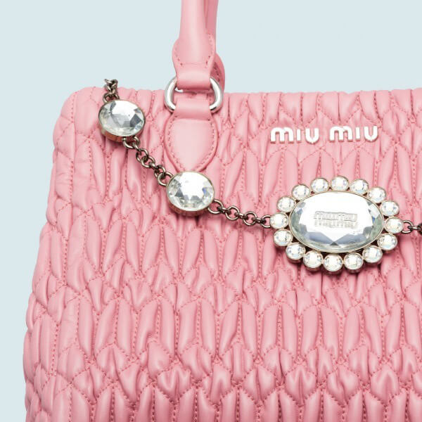 ◇Miu Miu◇ ミュウミュウ ハンドバッグ コピー クリスタル レザー バッグ