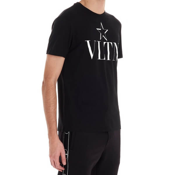 VALENTINO ヴァレンティノ Tシャツ コピー★VLTN LOGO TE STAR Tシャツ★