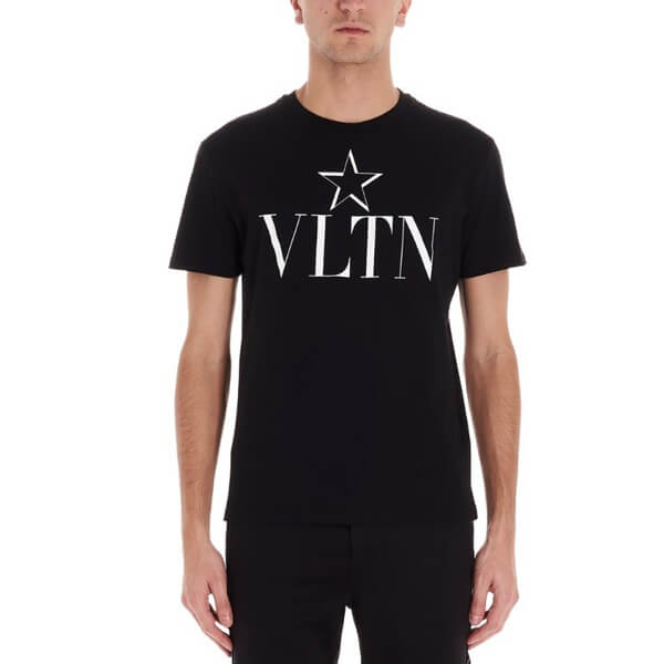 VALENTINO ヴァレンティノ Tシャツ コピー★VLTN LOGO TE STAR Tシャツ★