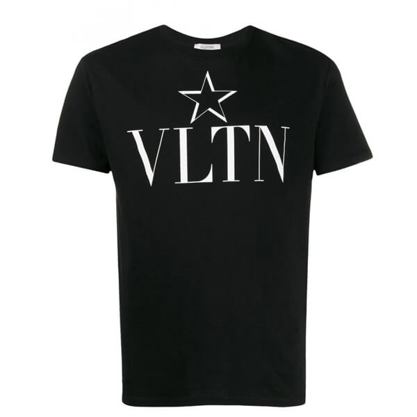 VALENTINO ヴァレンティノ Tシャツ コピー★VLTN LOGO TE STAR Tシャツ★