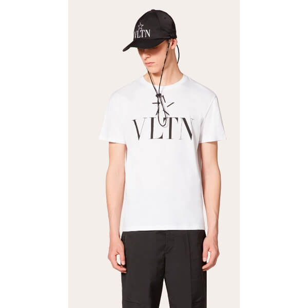 VALENTINO ヴァレンティノ Tシャツ コピー★VLTN LOGO TE STAR Tシャツ★