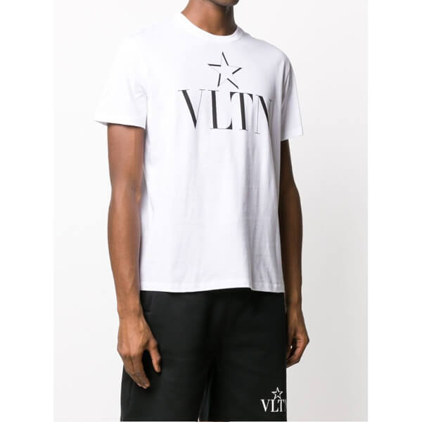 VALENTINO ヴァレンティノ Tシャツ コピー★VLTN LOGO TE STAR Tシャツ★