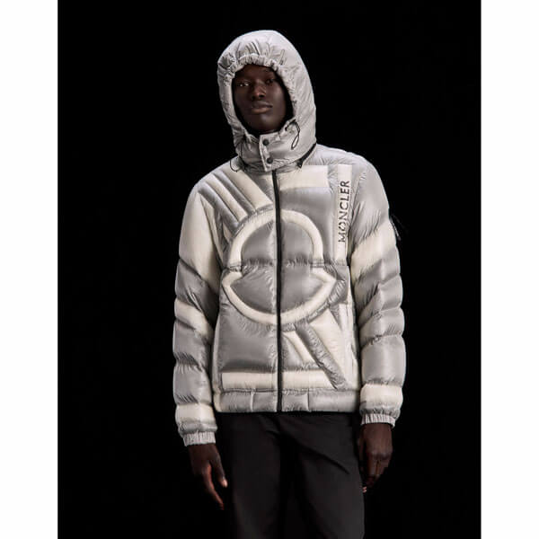 モンクレール 偽物 MONCLER×Craig Green★PERMITON ダウンジャケット【白×グレー】