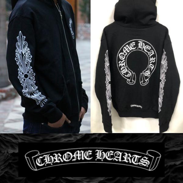 2020新作!!【CHROME HEARTS 】HDZP U CL-3F ジップ Chrome Hearts クロムハーツパーカー コピー 黒