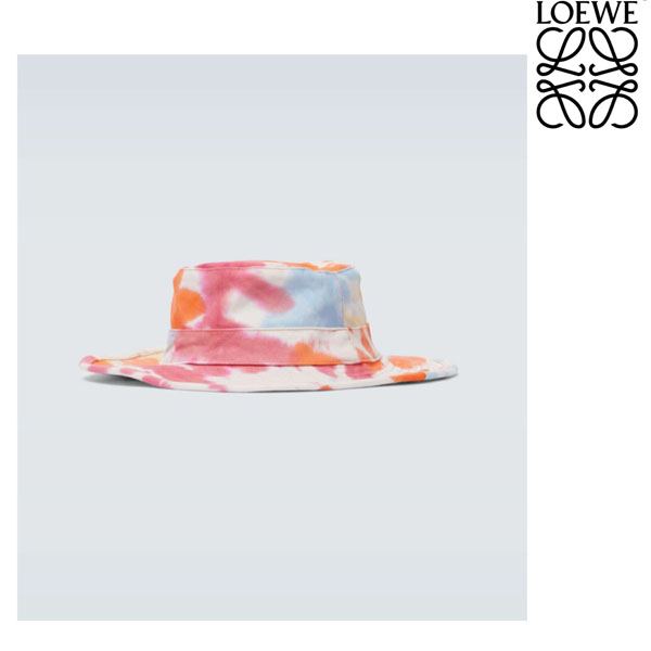 ★LOEWE ロエベ キャップ コピー Tie-dye canvas explorerハット